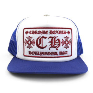 Chrome Hearts CH Hollywood Trucker Hat – Blue/White