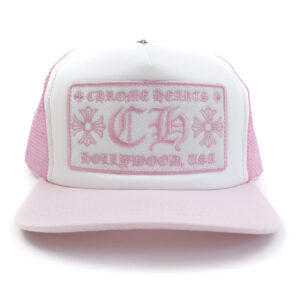 Chrome Hearts CH Hollywood Trucker Hat – Pink/White