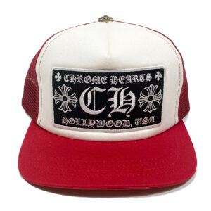 Chrome Hearts CH Hollywood Trucker Hat – Red/White