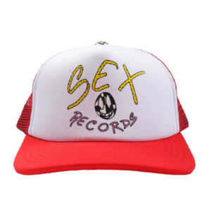 Chrome Hearts Matty Boy Sex Records Logo Trucker Hat – Red/White